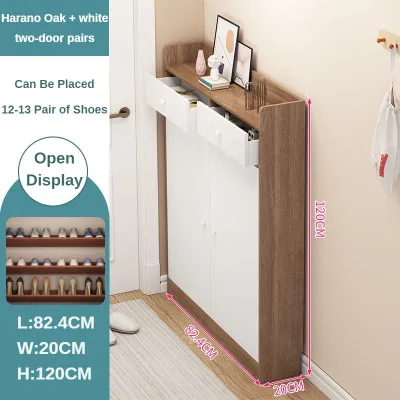Narrow Side Doorway Entryway Storage Cabinet Slim Multi-tier Shoe Racks
