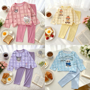 TUmama Phim hoạt hình dễ thương Bộ Đồ pyjama cho bé mềm mại dài tay đồ ngủ thoải mái cho mùa thu
