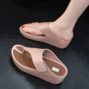 [Free Shipping] WomenS New Flip-Flops Height-Increasing Comfortable And Versatile For Home And Outdoor Wear Summer Non-Slip Breathable Wedge Sandals