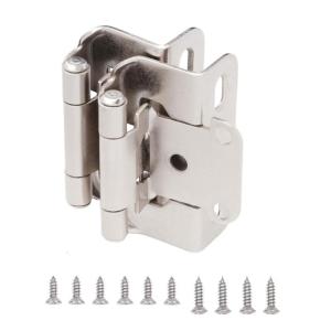 2 miếng thép cổ tủ bếp bản lề 1/2inch lớp phủ đóng một phần bọc nửa ẩn phong cách sử dụng bình thường