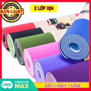[CAO CẤP - TẶNG TÚI - GIẢM THÊM 12%] THẢM TẬP YOGA TPE CAO CẤP 2 LỚP DÀY dụng cụ tập gym tại nhà đồ tập yoga thảm tập gym thảm tập thể dục tại nhà thảm yoga chống trượt yoga mat khăn trải thảm yoga