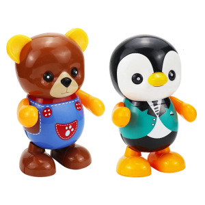 Educational Dancing Penguins/Bear Robot Musical Light Up Toy For Kids Early Learning Interactive Movement Toddler Toy