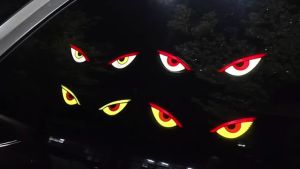 Solar Demon Eye LED Car Light  Car Atmosphere Lamp  New Suction Cup Mount Window Decor Light