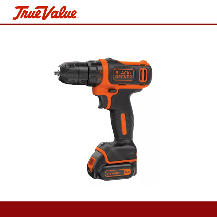 BLACK DECKER Cordless Drill Driver 10.8V Li Ion BDCDD12 B1