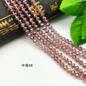 DIY - Hạt đá pha lê bánh cam nhiều màu sắc có lỗ (6mm) tự làm bằng hạt cườm phụ kiện trang sức bán sỉ