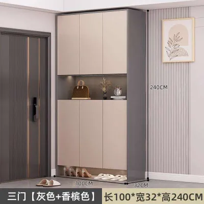 [CozyNest ]Solid Wood Entryway High Cabinet Multi-layer Extra Large Shoe Cabinet Large Capacity Doorway Storage Integrated Indoor Customizable