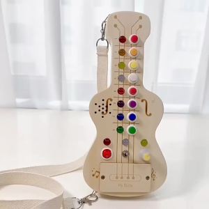 Music Busy Board Montessori Parish Toy LED Light Switch Toddlers Wooden Sensory Activitie Board Travel Activity Educational Toys2026