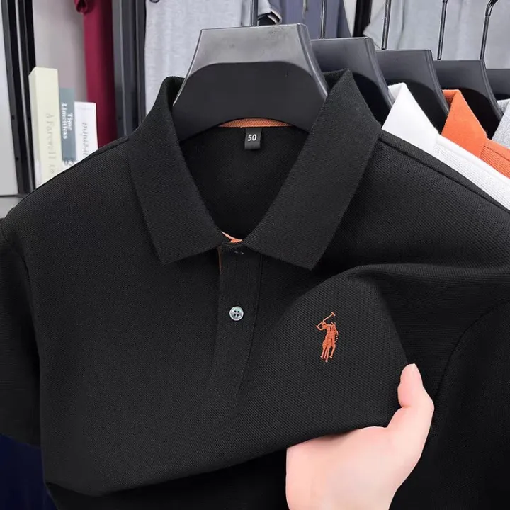 Men%20Summer%20Polo%20Shirt%20Business%20Casual%20Short%20Sleeve%20Loose%20Fit%20Tshirt%20Solid%20Color%20Embroidered%20Collar%20Top%20-%20Image%202