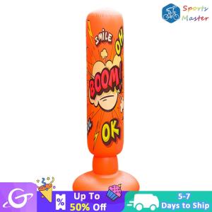 Kids Inflatable Punching Bag Bounce-Back Punch Bag Thickened Inflation Punching Column PVC Tumbler Sandbag for Fitness