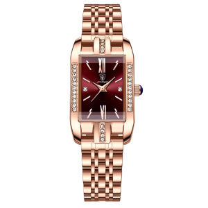 Top POEDAGAR luxury watch for women waterproof original diamond square design stainless steel sapphire mirror surface casual watch
