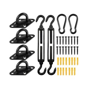 40 gói kháng thời tiết thép không gỉ Cánh Buồm che nắng Net clip cho vườn và hàng hiên sử dụng