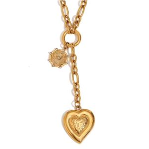 Simple Necklace Fashionable Heart Pendant Necklace Fashion Neck Perfect for Youthful Couples or Close Friend