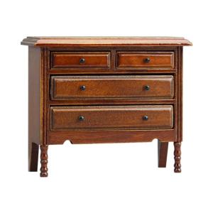 Miniature Marron Dresser For 1 12 Scale Model house With Functional Drawers And Realistic Particle Detailing
