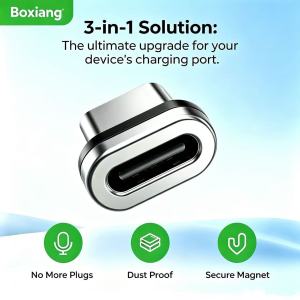 Boxiang Magnetic Plug 240W 48V5A Magnetic USB-C Cable PD3.1Fast Charge 120Gbps High Speed Data Sync Dual Use Type C Charger Wire2026