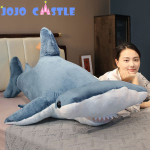 JOJO CASTLE Giant Size Whale Plush Toy Blue Shark Doll Hammerhead Shark Plushie Sea Animals 55/100/135cm  Plushie Sleeping Pillow Stuffed Huggable Shark Soft Pillow Kids Gift
