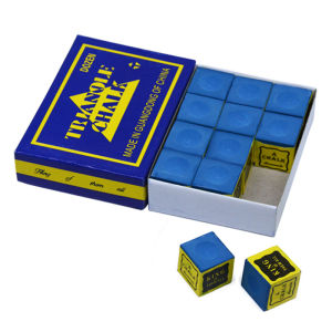 12pcs Professional Snooker Pool Cue Tip Chalk Billiard No-slip Chalk Blue Green Pink