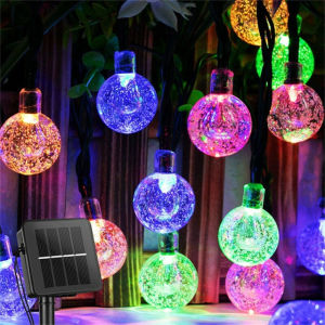 <𝙇𝒂𝙯𝑺𝙜𝑴𝙖𝒍𝙡> Lighting 2025 LED Solar Crystal Ball Light Fairy Light Waterproof Light Outdoor Garden Christmas Lights
