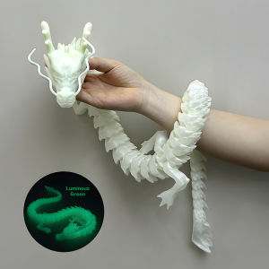 60CM 3D Printed Gem Dragon Crystal Fidget Toy Rotatable Articulated Dragon Gift for ADHD Perfect for Birthdays Holiday Gif