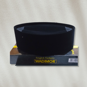 (COD) PECI HITAM WADIMOR SONGKOK EXECUTIVE WADIMOR BELUDRU AC SHOLAT LAKI HITAM POLOS TERBARU