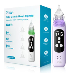 Dr.isla Aspirator Hidung Elektrik Bayi dengan Musik & Lampu Warna-Warni - 4 Suction Tips & 6 Tingkat Suction - Baterai 800mAh