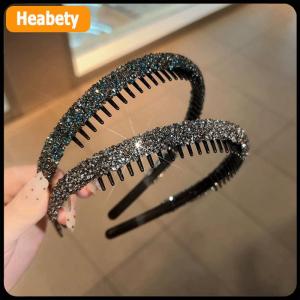 【2-3 days delivery】 Non-slip Rhinestone Hair Hoops Bands Women Toothed Elastic Headbands For Women Shiny Luxury Hair Hoops