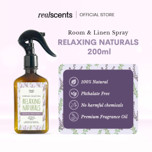 Real Scents Room & Linen Spray | Relaxing Naturals | Hotel Inspired Home Fragrance | Long Lasting | 200ml