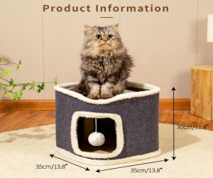 PAPAPET Cat tree hole sisal bucket cat scratching house felt cat scratching post