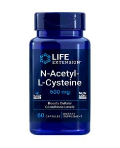 Life Extension N-Acetyl-L-Cysteine 600 mg 60 Capsules Dietary Supplement Immune support respiratory support liver health Made in USA