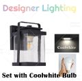 Designer Lighting [Outdoor Wall Lamp] Set with LED Bulb Modern Wall Light Weather Proof Garage Light Car Porch Light Lampu Dinding Stor Lampu Tembok (2351). 