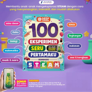 Buku Anak 100 Eksperimen Seru Pertamaku Berbasis Steam Buku Aktivitas Anak TK SD Untuk Usia 5+ Edukasi Sains - Ziyadbooks