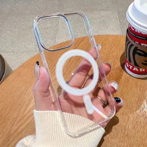 ZEEMIN Christmas and Halloween gifts Hard Crystal Original Magnectic Case For iPhone 16 15 14 13 12 11 Pro Max 16E X XS XR SE 7 8Plus Magsafe Wireless Charging Cover