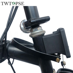 TWTOPSE Handmade Leather Bike Bicycle Frame Stem Strip Protector Cover Compatible With Brompton Folding Bike Bicycle Frame Stem Strip Cases British Flag With Wax Rope