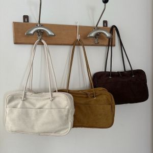 DYJKOUG Phong cách retro Túi đeo vai thanh lịch Đa năng Da PU Túi xách du lịch Di động Dung lượng lớn Túi xách hình gối Ngoài trời