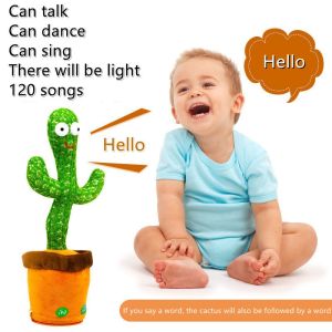 Dancing cactus toy recording talkingGame Plush toys with lights120 Songs with Lighting SingingCactusEarly Education Toy