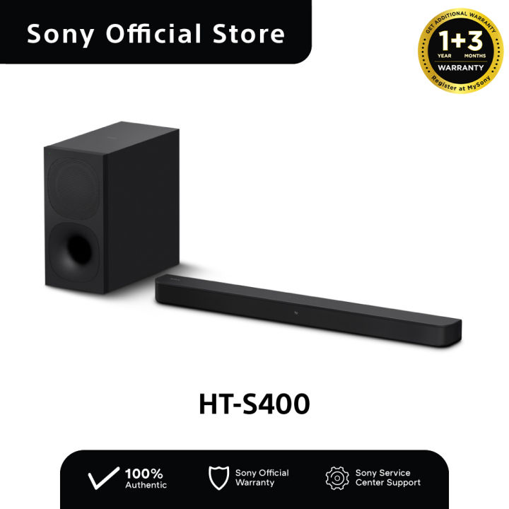 Sony HT-S400 Soundbar with powerful wireless subwoofer