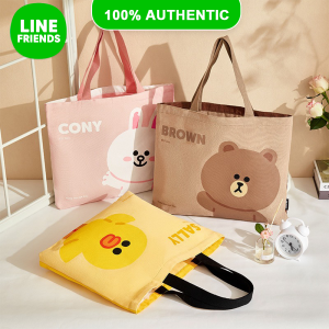 100% Authentic Line Friends Shoulder Bag Female Cartoon Tote Bags College Style Casual New Large Capacity Brown Cony Birthday Gifts LFB48/LFB1/LFB15/LFB3