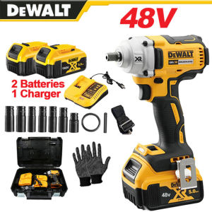 DeWalt Cordless Impact Wrench 198V High Power Heavy Duty Brushless Electric Wrench Tool Drill 3in 1 Screwdriver Driver Socket Wrench Set