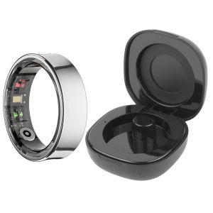R09 Smart Ring - 24/7 Health Tracker with HR & Blood Oxygen (SpO2) Tracking Advanced Sleep Analysis Fitness Activity Tracker - IP68 Waterproof Smart Ring Compatible with Android & IOS Phones Size 13