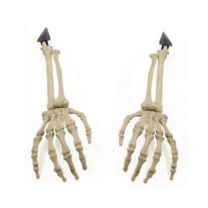 NCNC(OKDEALS01) 2/3Pcs/set Artificial Halloween Skull Plastic Lifelike Ground Insert Skeleton Decorative Items With Ground Insert Halloween
