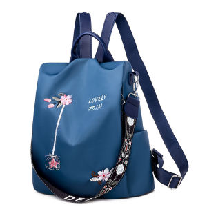 BI / Tas Ransel Sekolah Cewek Import Korean Fashion Corak Bunga Kekinian Backpack Kampus /Kuliah W07