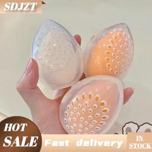 SDJZT 1PC mỹ phẩm trứng hộp lưu trữ vẻ đẹp miếng bọt biển đứng lưu trữ trường hợp trang điểm Máy xay sinh tố Puff chủ Rỗng Mỹ phẩm cống container