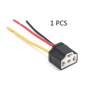 2pcs H4 Ceramic Socket Headlamp Headlight Head Lamp Light Halogen Bulb Socket Cable Wire Holder Plug Adapter Connector