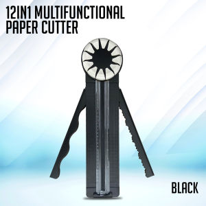 WPS 12-in-1 Paper Trimmer 360° Rotation Cutter Head Blade with 2 Pattern Guide Ruler