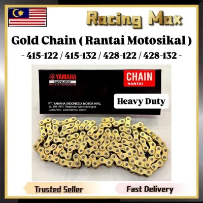 Heavy Duty Gold Chain 415 415H 428 428H 122 132 122L 132L Motorcycle Chain Rantai Emas Moto Motor Motorsikal Motosikal