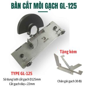 Dụng cụ cắt gạch 45 độ Thiên Quang GL-125 - Điều chỉnh góc vát và cạnh vát dễ dàng - Sử dụng lưỡi cắt 125mm - Tặng chân gài gạch