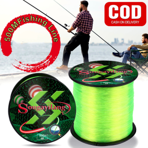 Sougayilang Senar Pancing Nilon Benang Pancing 500M 23 LB 10.4KG Lapisan Fluorokarbon Senar Pancing Peralatan Memancing Jejak