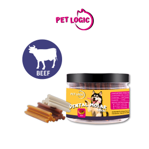 Pet Logic Star Sticks Dental Chews JAR 265g BEEF Dog Treats  Pet Grooming  Oral Care