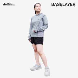 IRCO Baselayer Hoodie Outdoor Lengan Panjang Pria Wanita Dry Fit - Pakaian Olahraga Baju Manset Abu