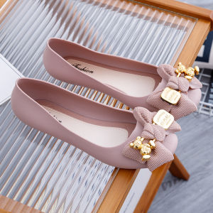 Sampai7an SPT-28 Sepatu Flat Shoes Wanita Kasual Motif Pita Bear Fashion Woman Shoes Import Lucu COD