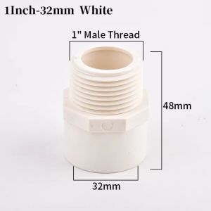 LUMINOU 5Pcs Straight Structure Male Thread Connector Male Threaded Quick Connection Straight Pipe Connector  Corrosion Resistant PVC Pipe Connector Garden Irrigation